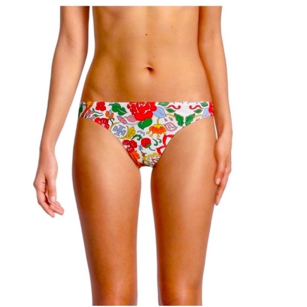 Tory Burch Beige Cat Bikini Bottoms.